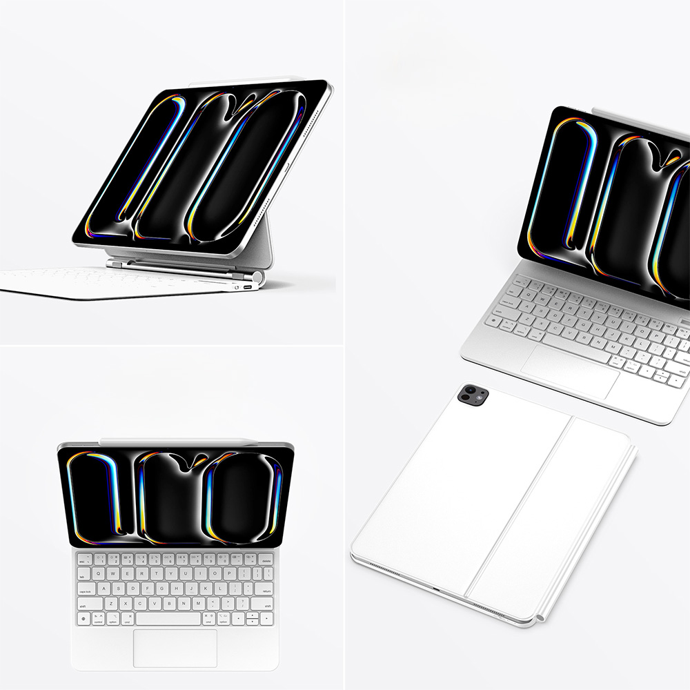 Etui z klawiaturą Bluetooth Dux Ducis (MK Series) do iPad Pro 11" 5 gen. 2024, białe